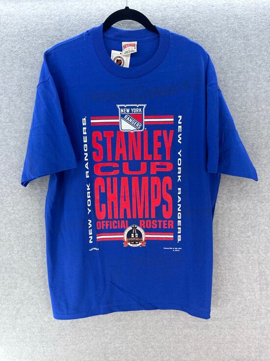 Nutmeg Other - Nutmeg Mills Unisex XL VTG NWT Stanley Cup Champ Shirt 1994 New York Rangers NHL